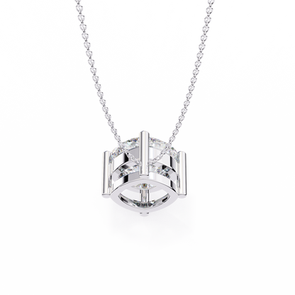 LGD Solitaire Pendant Cushion Square Stone (2.32ct) In 14K Gold Without Chain