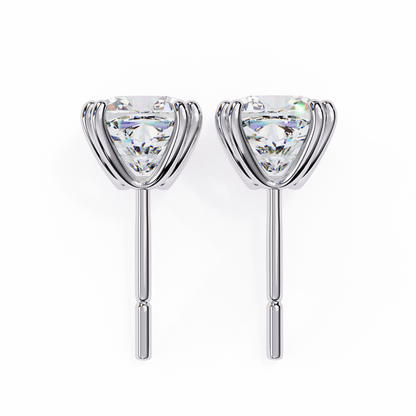 2.25 Carat Cushion Cut Diamond Stud Earrings - Classic Jewelry