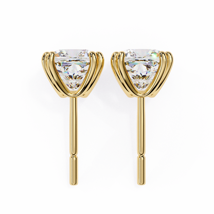 2.25 Carat Cushion Cut Diamond Stud Earrings - Classic Jewelry