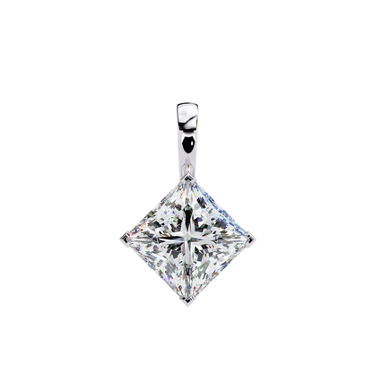 2.25 Carat Princess Cut Diamond Solitaire Pendant Necklace – Luxury Jewelry