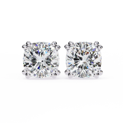 2.25 Carat Cushion Cut Diamond Stud Earrings - Classic Jewelry