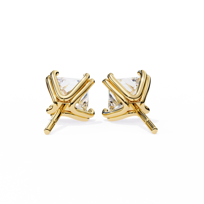 2.50 Carat Princess Cut Diamond Stud Earrings - Modern Jewelry