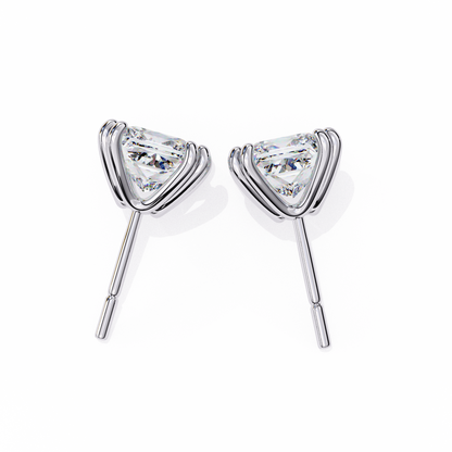 2.50 Carat Princess Cut Diamond Stud Earrings - Modern Jewelry
