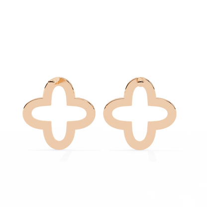 0.96 Carat Round Cut Diamond Clover Shape Studs Earrings – Classic Diamond Jewelry