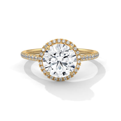 1.52 Carat Round Cut Halo Diamond Engagement Ring for Women – Elegant Bridal Jewelry