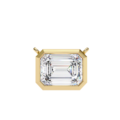 LGD Solitaire Pendant Emerald Stone (1.20ct) In 14K Gold Without Chain