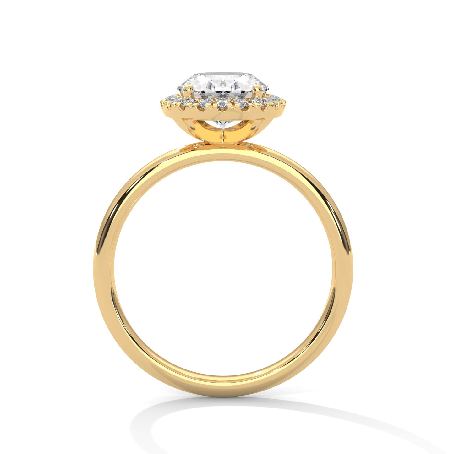 1.20 carat oval cut halo diamond engagement ring with round side stones – elegant bridal jewelry