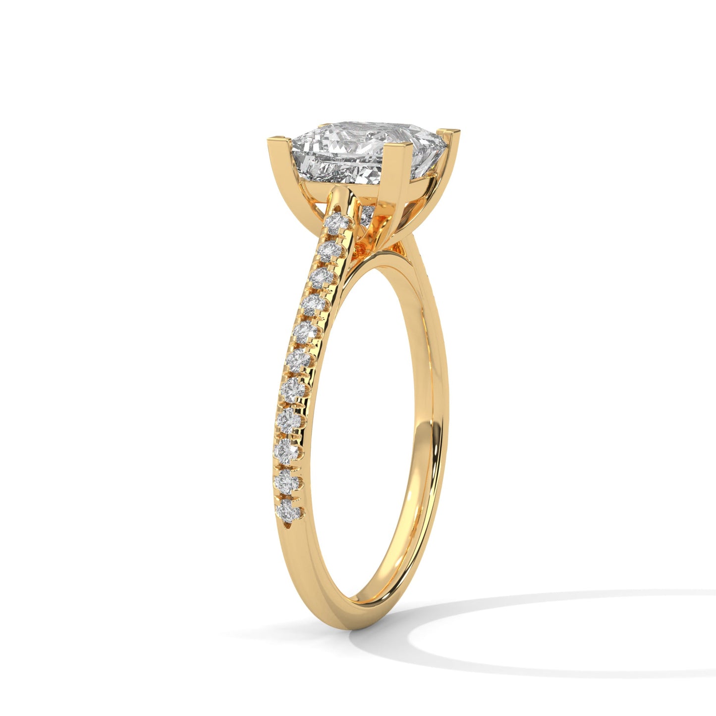elegant 2.24 ct princess cut solitaire diamond ring – perfect for engagements