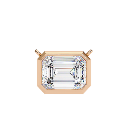 LGD Solitaire Pendant Emerald Stone (1.20ct) In 14K Gold Without Chain