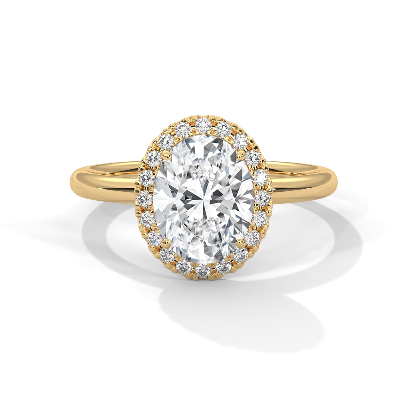 1.20 carat oval cut halo diamond engagement ring with round side stones – elegant bridal jewelry