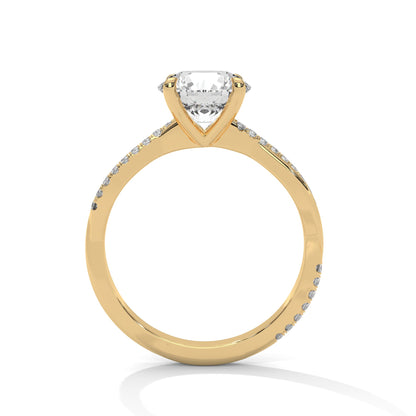 Timeless 2.16 CT Round Cut Twisted Band Diamond Solitaire Ring – Bridal Jewelry