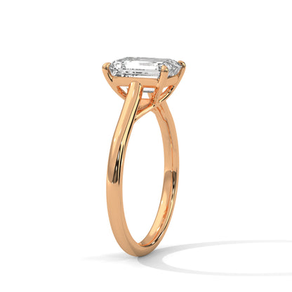 2.00 Carat Emerald Cut Four-Prong Solitaire Diamond Engagement Ring for Women