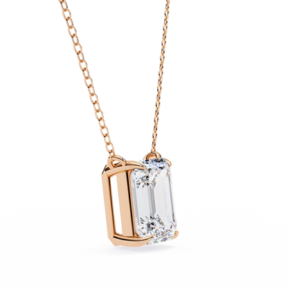 LGD Solitaire Pendant Emerald Stone (1.03ct) In 14K Gold Without Chain