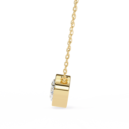 LGD Solitaire Pendant Oval Stone (1.55ct) In 14K Gold Without Chain
