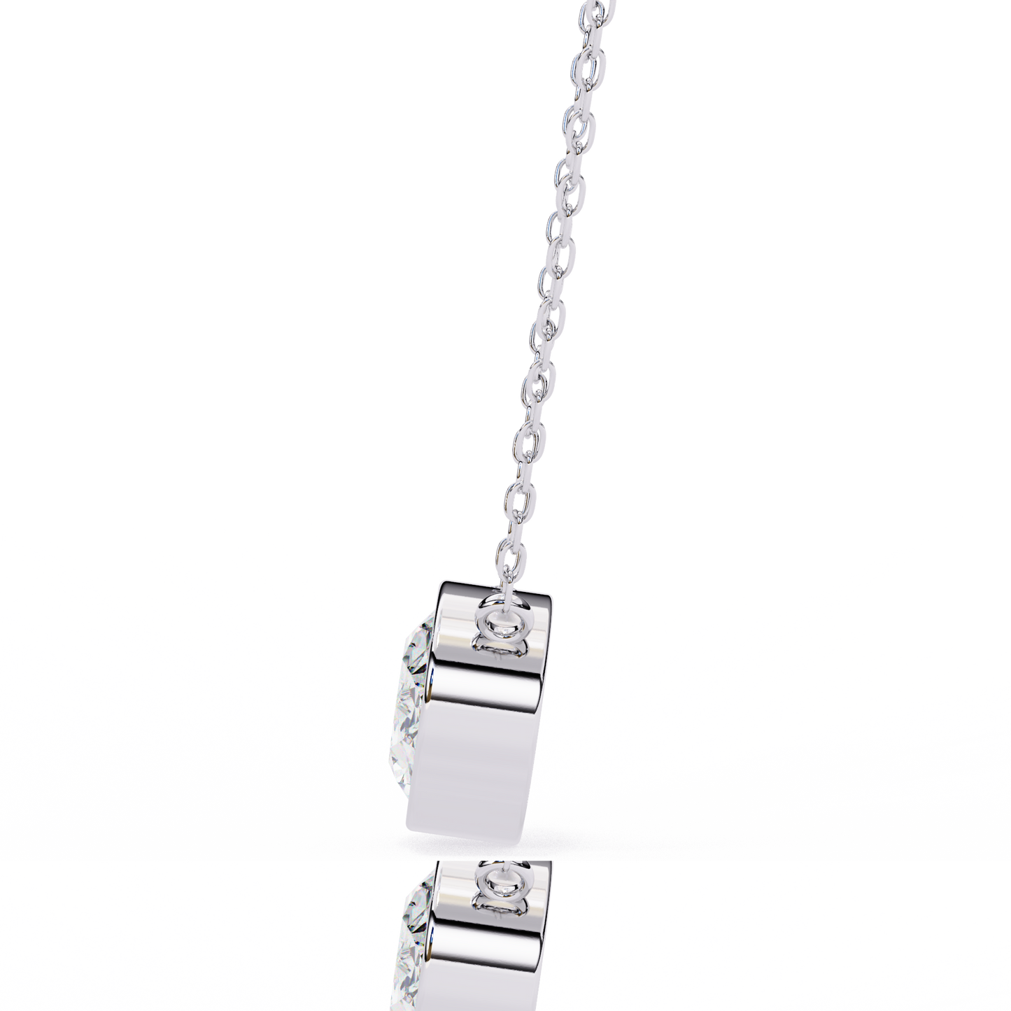 noble oval diamond pendant