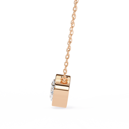 LGD Solitaire Pendant Oval Stone (1.55ct) In 14K Gold Without Chain