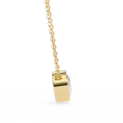 LGD Solitaire Pendant Oval Stone (1.55ct) In 14K Gold Without Chain