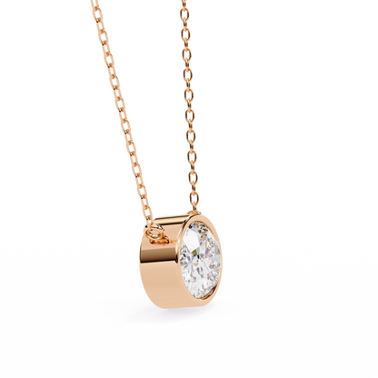 LGD Solitaire Pendant Oval Stone (1.55ct) In 14K Gold Without Chain
