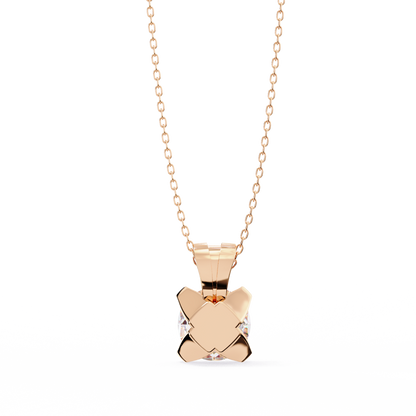 LGD Solitaire Pendant Round Stone (2.18ct) In 14K Gold Without Chain