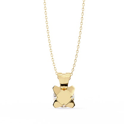LGD Solitaire Pendant Round Stone (2.18ct) In 14K Gold Without Chain