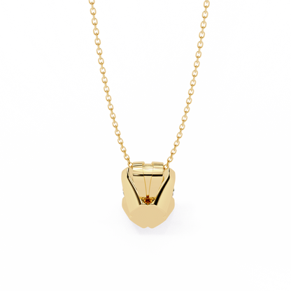 LGD Solitaire Pendant Round Stone (2.18ct) In 14K Gold Without Chain