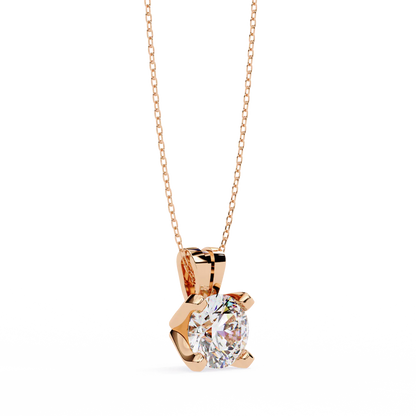 2.00 Carat Round Brilliant Cut Diamond Solitaire Pendant Necklace - Elegant Luxury Jewelry