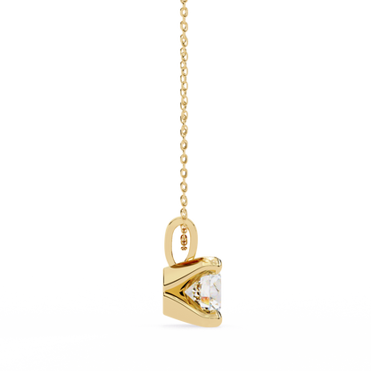 LGD Solitaire Pendant Round Stone (2.18ct) In 14K Gold Without Chain