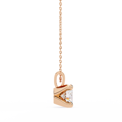 LGD Solitaire Pendant Round Stone (2.18ct) In 14K Gold Without Chain