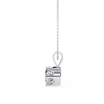 2.00 Carat Round Brilliant Cut Diamond Solitaire Pendant Necklace – Classic Fine Jewelry