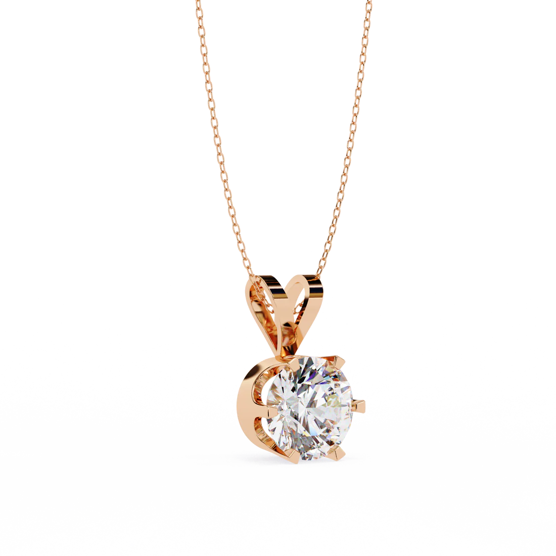 2.00 carat round brilliant cut diamond solitaire pendant necklace – classic fine jewelry