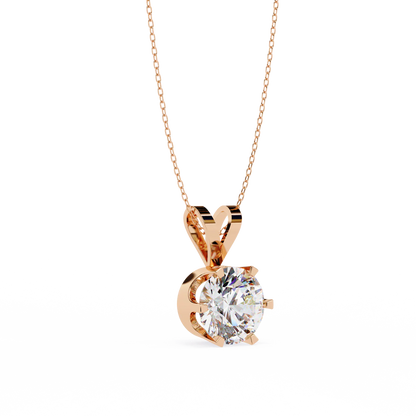 2.00 Carat Round Brilliant Cut Diamond Solitaire Pendant Necklace – Classic Fine Jewelry