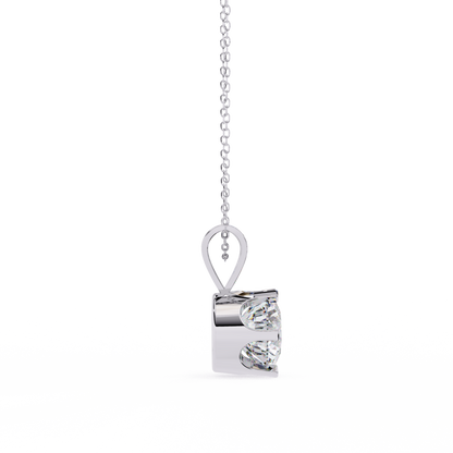 LGD Solitaire Pendant Round Stone (2.14ct) In 14K Gold Without Chain