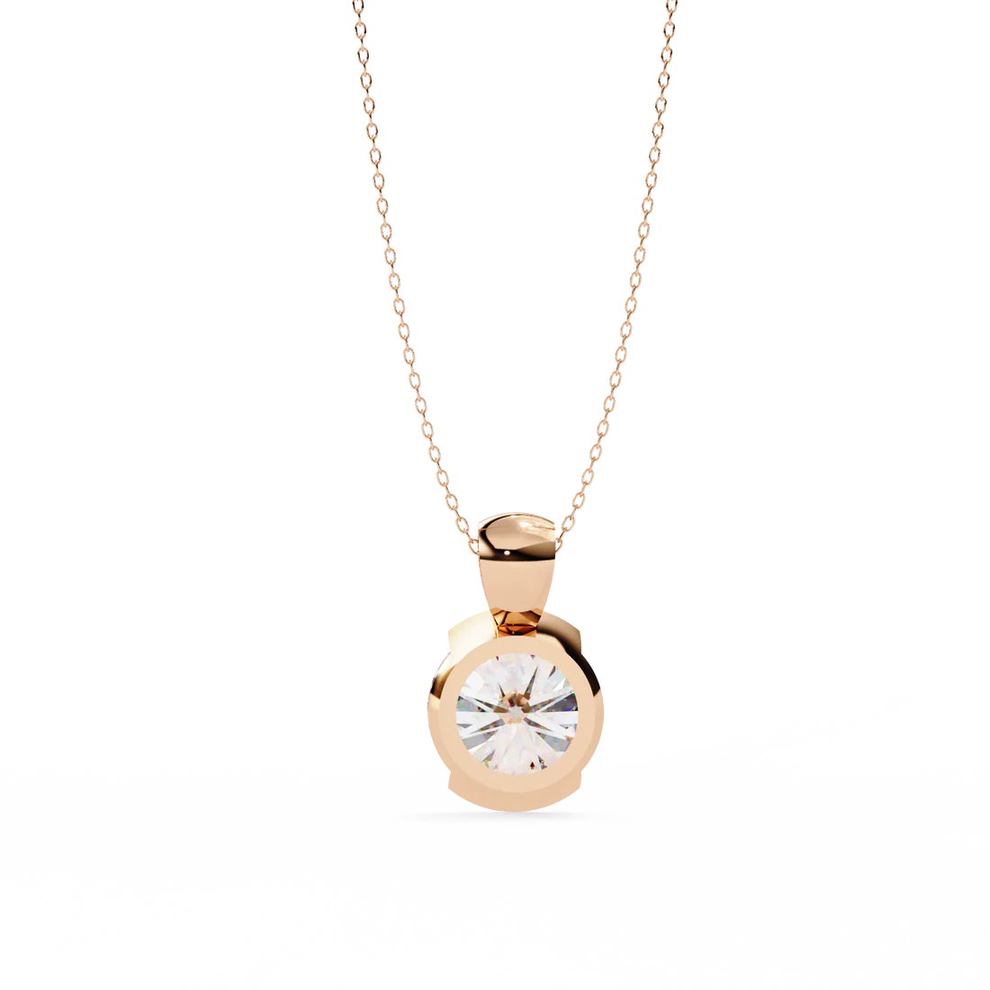 2.00 carat round cut diamond solitaire pendant necklace – classic luxury jewelry for women