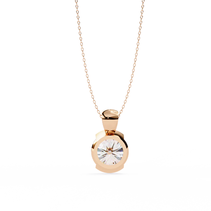 2.00 Carat Round Cut Diamond Solitaire Pendant Necklace – Classic Luxury Jewelry for Women