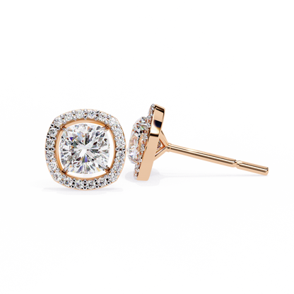 2.40 Carat Cushion Cut Studs Diamond Earrings – Elegant Fine Jewelry
