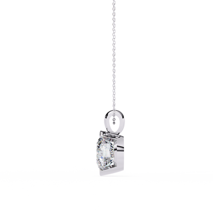 LGD Solitaire Pendant Round Stone (2.22ct) In 14K Gold Without Chain