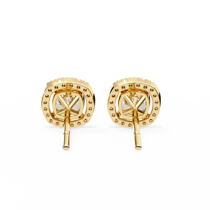 2.40 Carat Cushion Cut Studs Diamond Earrings – Elegant Fine Jewelry
