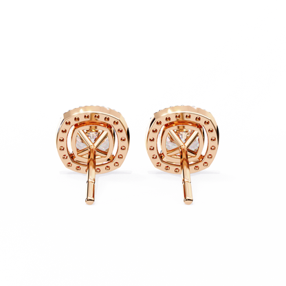 2.40 Carat Cushion Cut Studs Diamond Earrings – Elegant Fine Jewelry