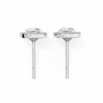 2.40 Carat Cushion Cut Studs Diamond Earrings – Elegant Fine Jewelry