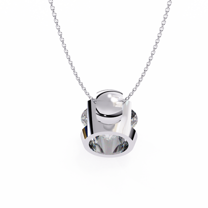 LGD Solitaire Pendant Round Stone (2.22ct) In 14K Gold Without Chain