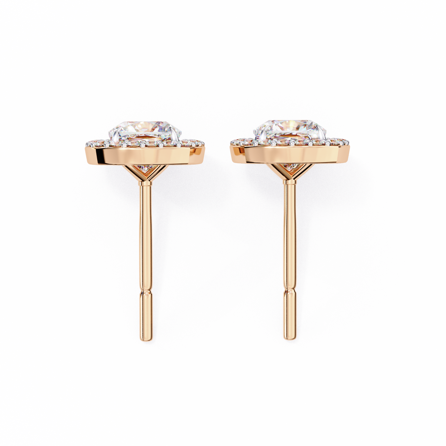 2.40 carat cushion cut studs diamond earrings – elegant fine jewelry