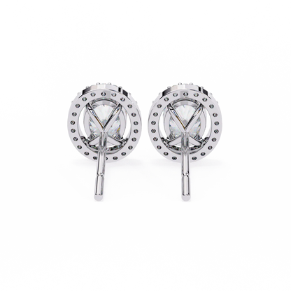1.88 Carat Oval Cut Diamond Stud Earrings – Classic Diamond Jewelry