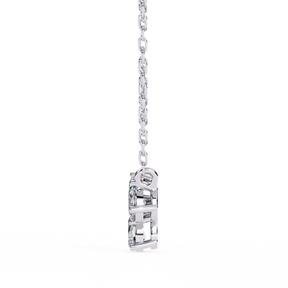 LGD Pendant 3 Stone (0.92ct ) In 14K Gold Without Chain