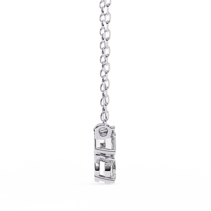 LGD Pendant 3 Stone (0.92ct ) In 14K Gold Without Chain