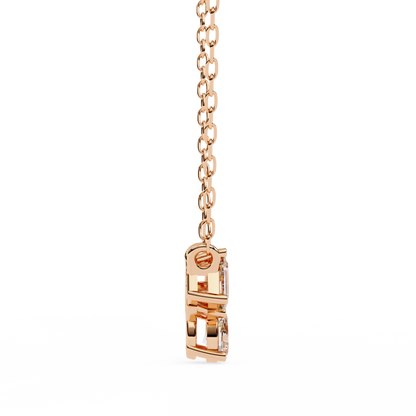 LGD Pendant 3 Stone (0.92ct ) In 14K Gold Without Chain
