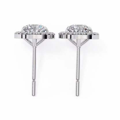 1.88 Carat Oval Cut Diamond Stud Earrings – Classic Diamond Jewelry