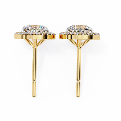 1.88 Carat Oval Cut Diamond Stud Earrings – Classic Diamond Jewelry