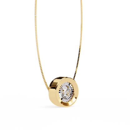 Luxe Circle Diamond Pendant