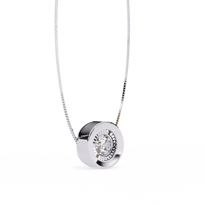 Luxe Circle Diamond Pendant