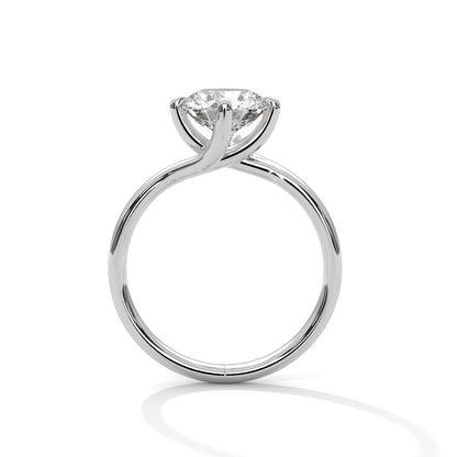 2.00 CT Round Cut Swirl Prong Diamond Solitaire Engagement Ring for Her (USA)